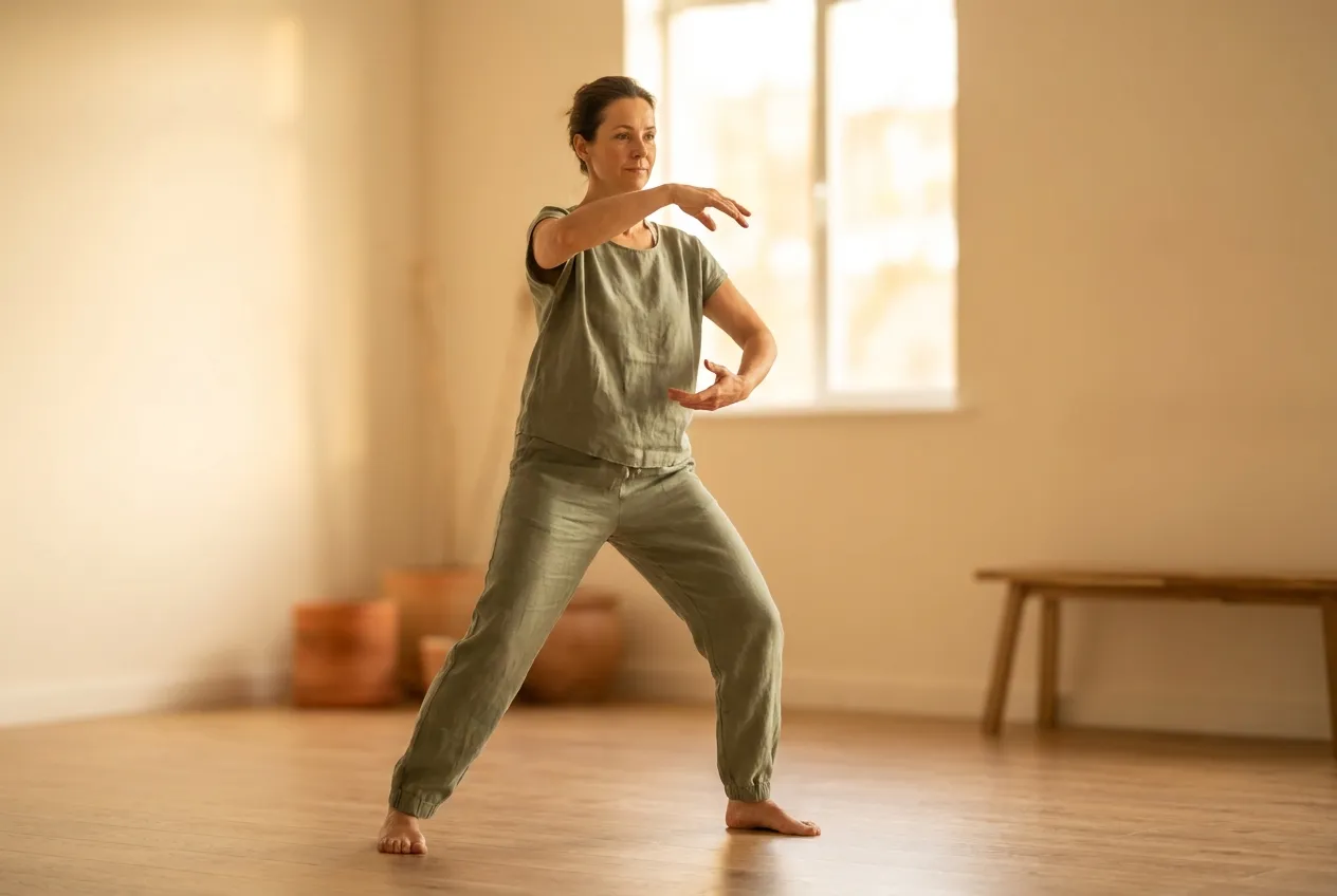 The Three Stances — tai chi for-beginners illustration