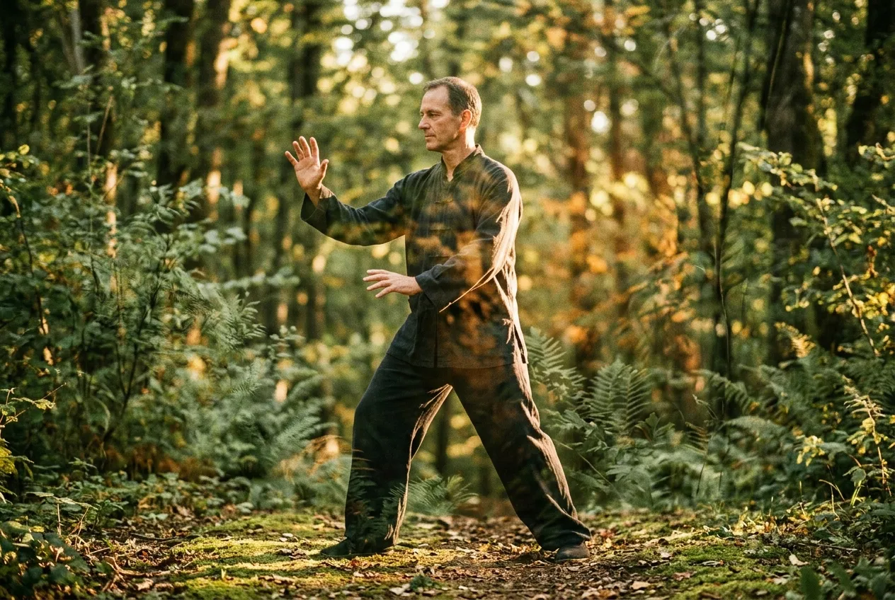 The Landscape, Honestly — tai chi practice illustration