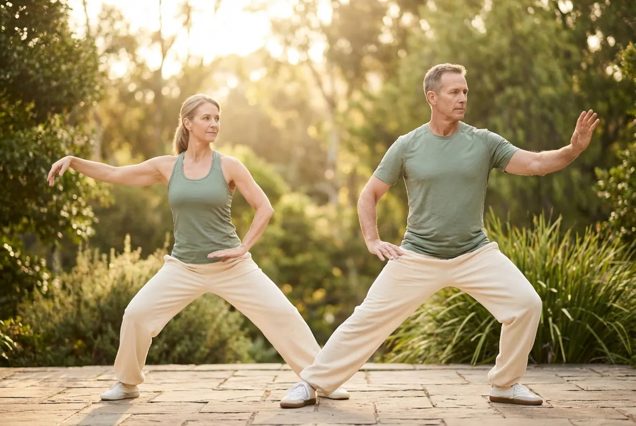 Slow Fitness Results — tai chi for-beginners illustration