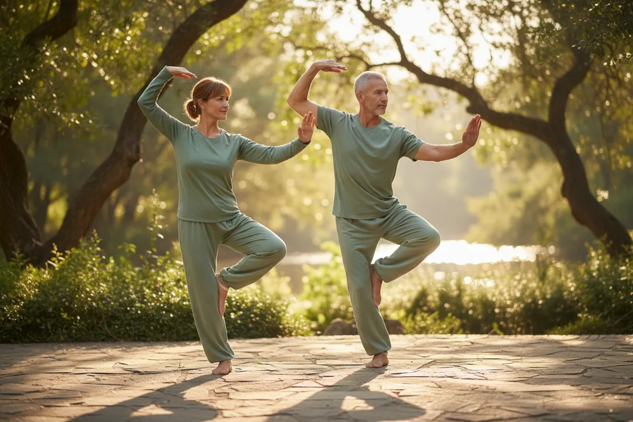 Slow Fitness Results — tai chi for-beginners illustration