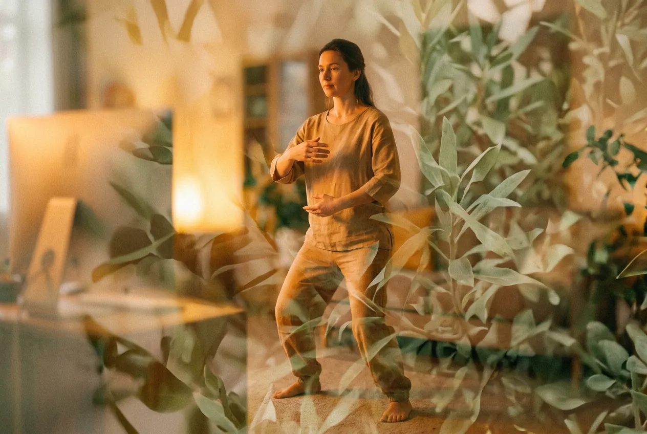 What Qualifies as a Good Online Tai Chi Instructor — tai chi practice illustration