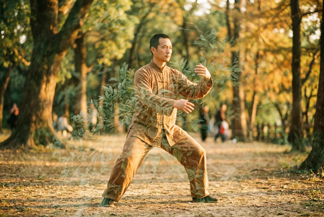 Subscription Platforms and Paid Courses — tai chi practice illustration