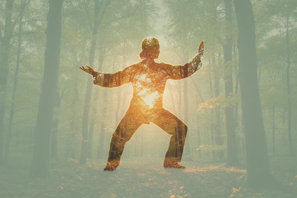 Subscription Platforms and Paid Courses — tai chi practice illustration