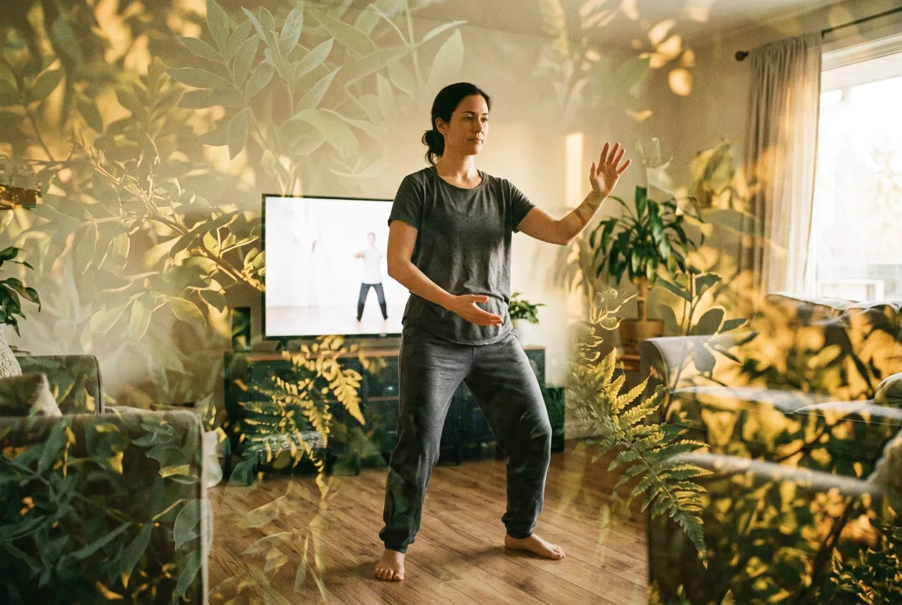 What Online Instruction Cannot Replace — tai chi practice illustration