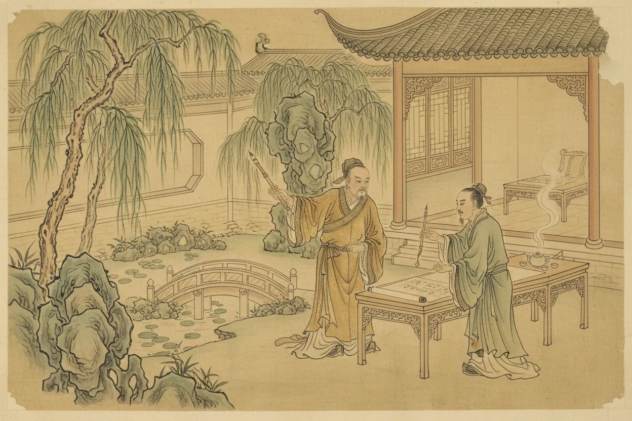 The Five Major Family Styles — tai chi history illustration