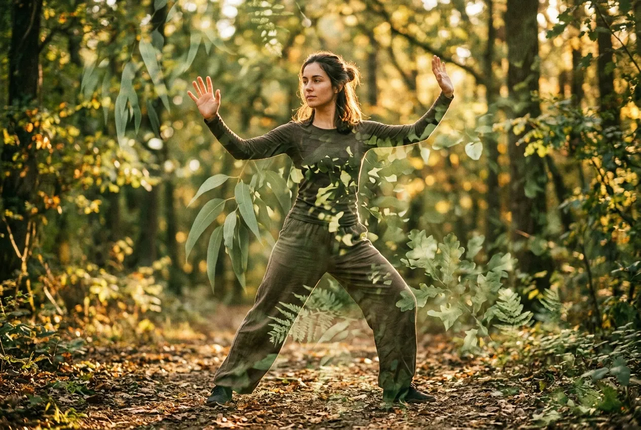 Why Outdoors Is Different — tai chi practice illustration