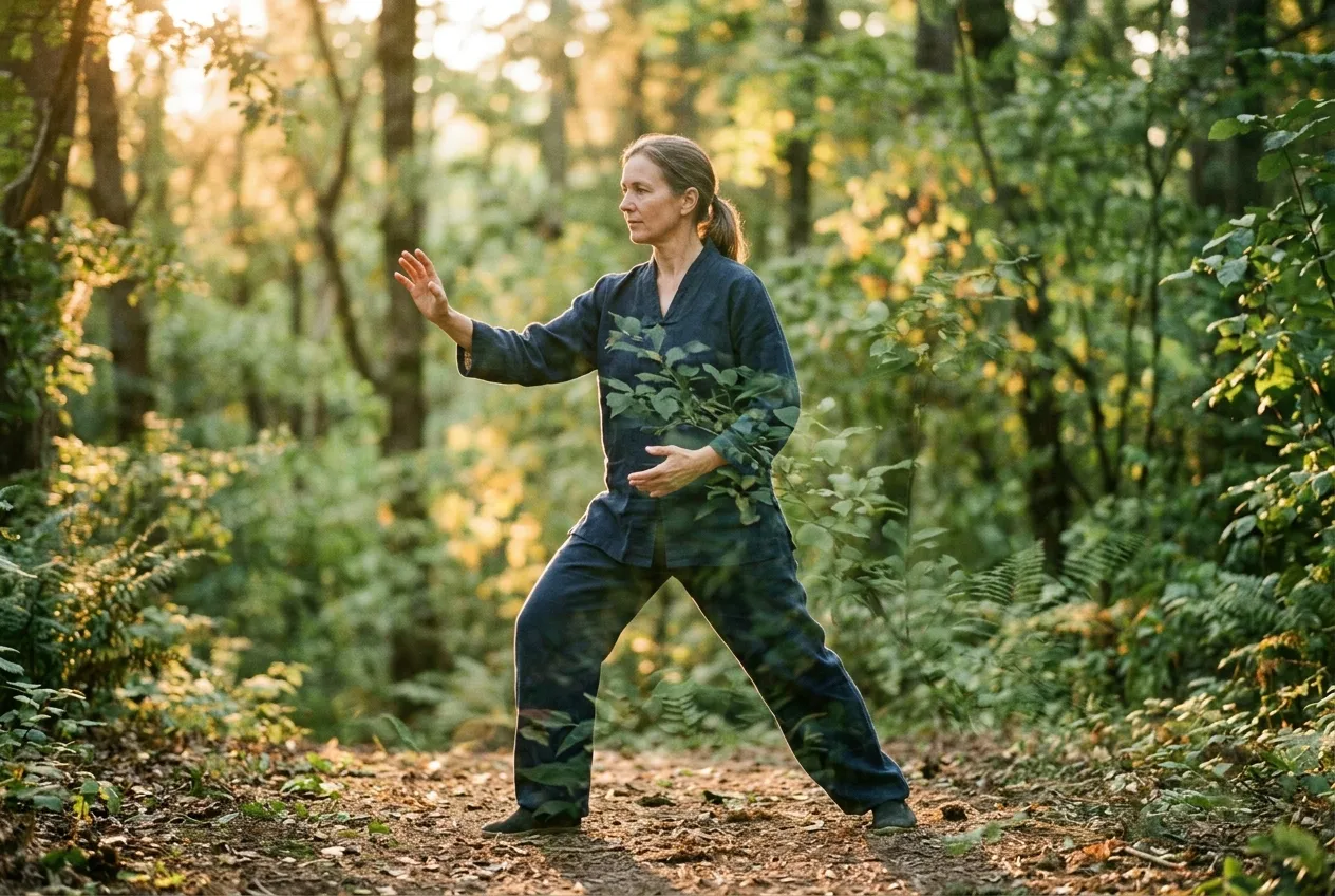 Weather — tai chi practice illustration