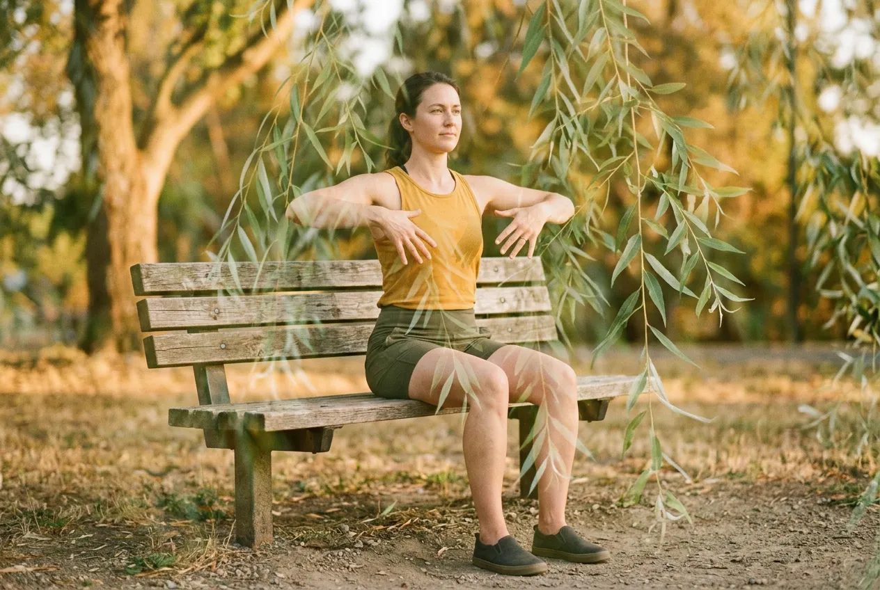 A Complete Seated Session — tai chi practice illustration