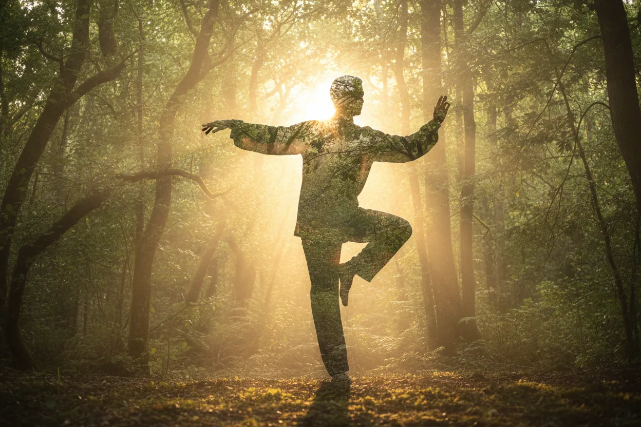 Origins: Lin Housheng and the 1979 Design — tai chi practice illustration