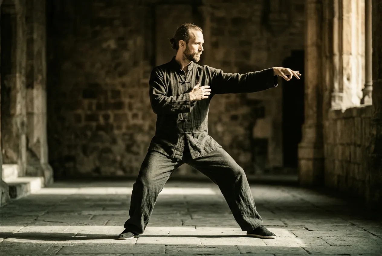 Practising the Long Form — tai chi forms illustration