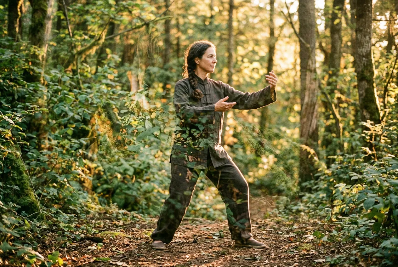 Combining the Set — tai chi practice illustration