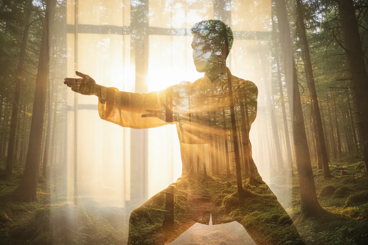 Combining the Set — tai chi practice illustration