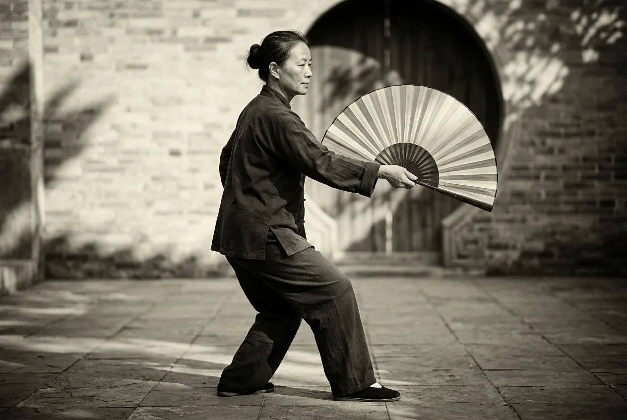 What to Expect from Fan Practice — tai chi forms illustration