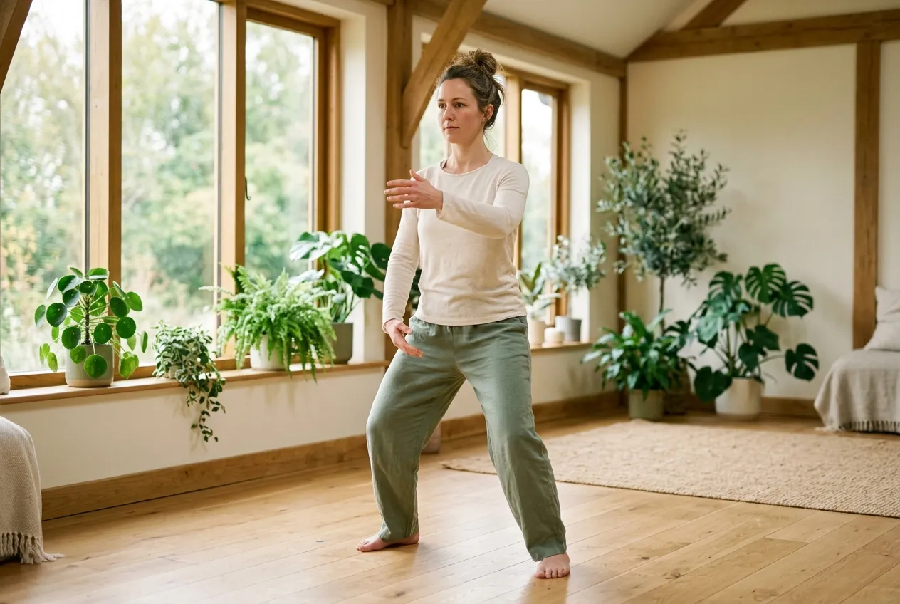 The NEJM Trial — tai chi health illustration