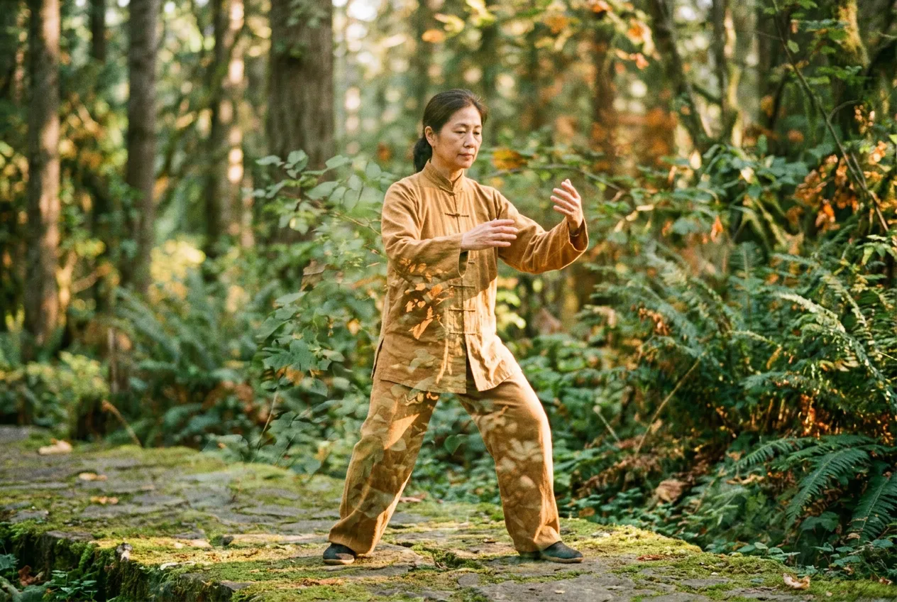 Rooting: The Foundation Beneath Everything — tai chi practice illustration