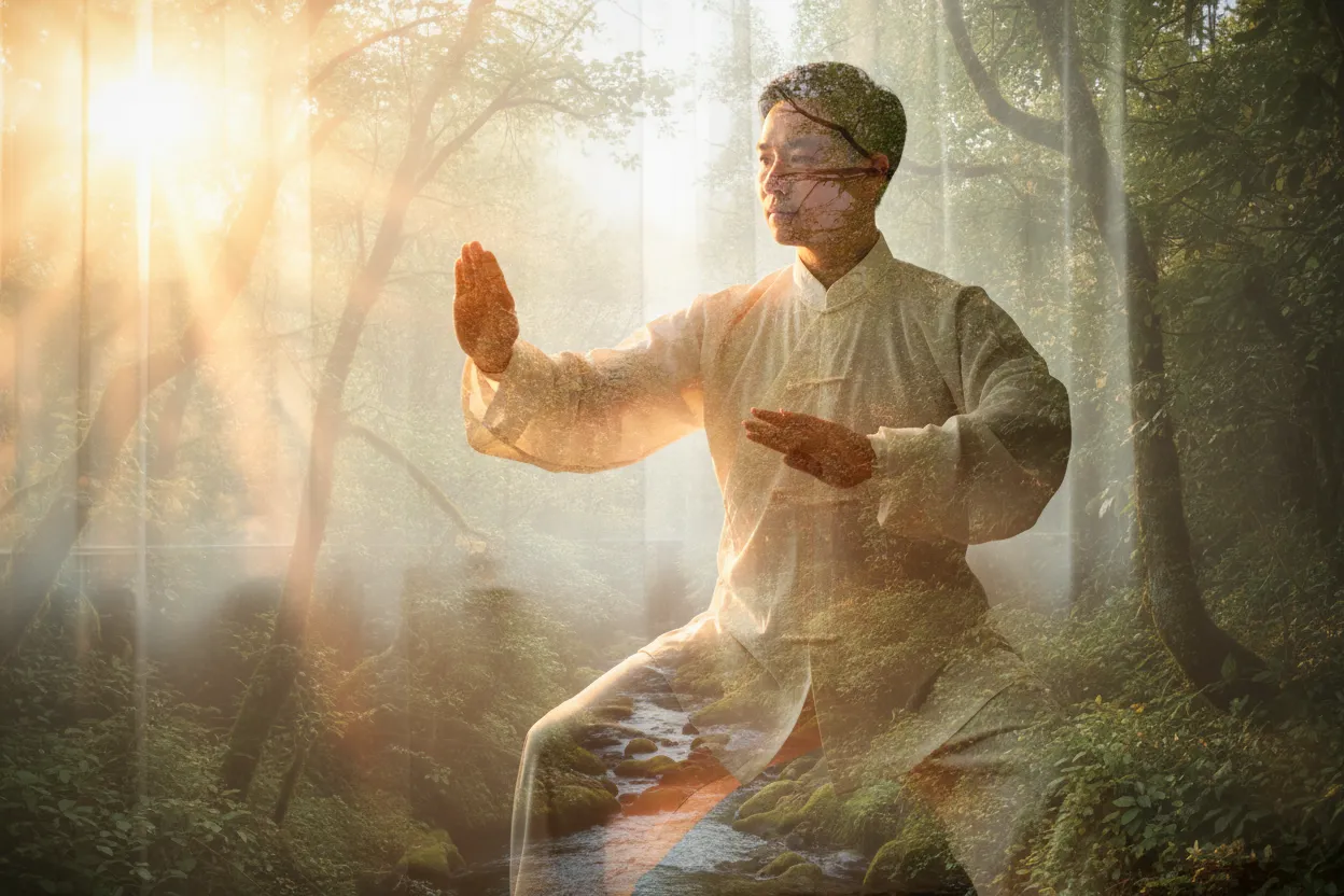Rooting: The Foundation Beneath Everything — tai chi practice illustration