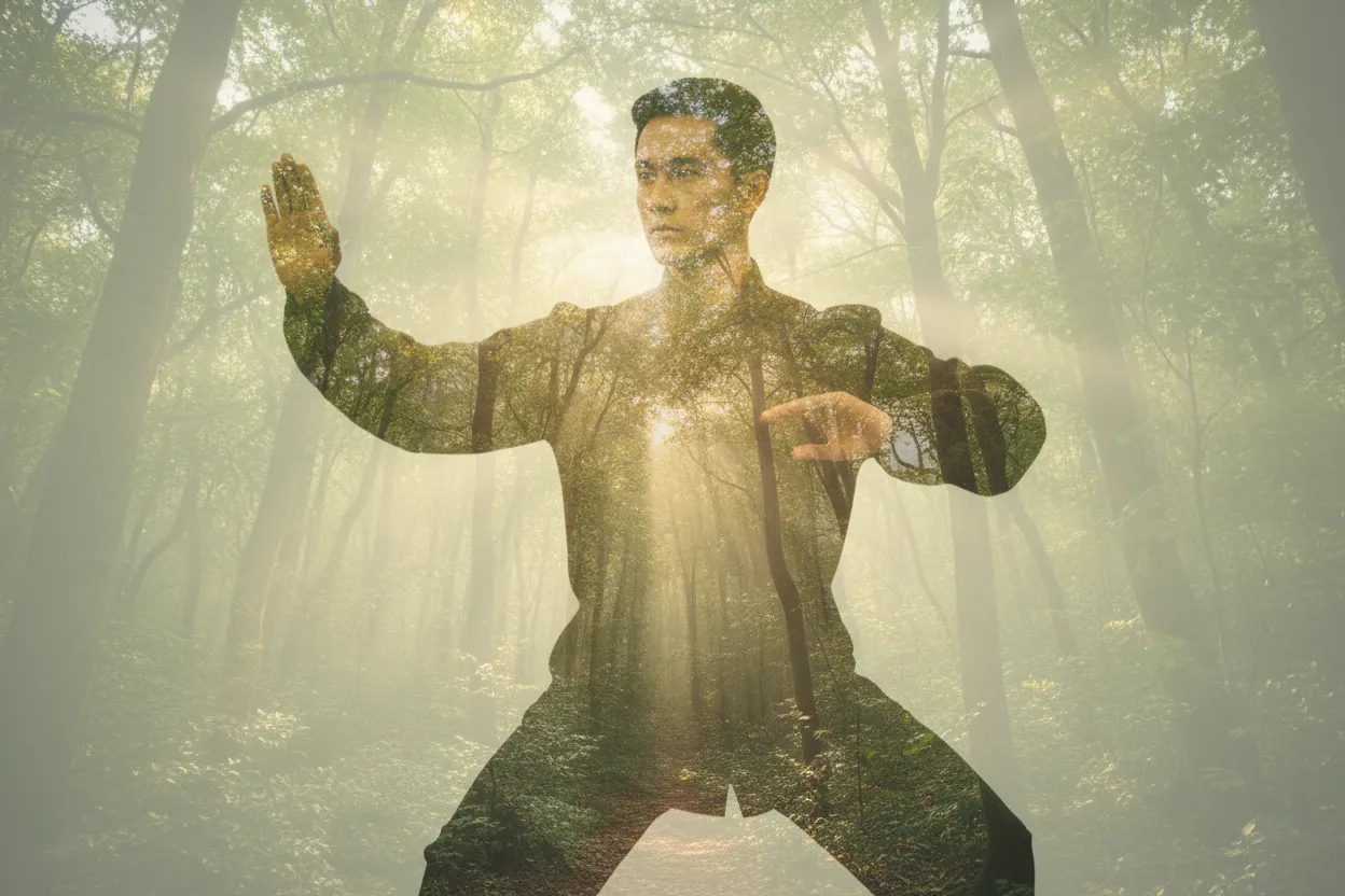 Structural Alignment: Where Your Body Stacks — tai chi practice illustration