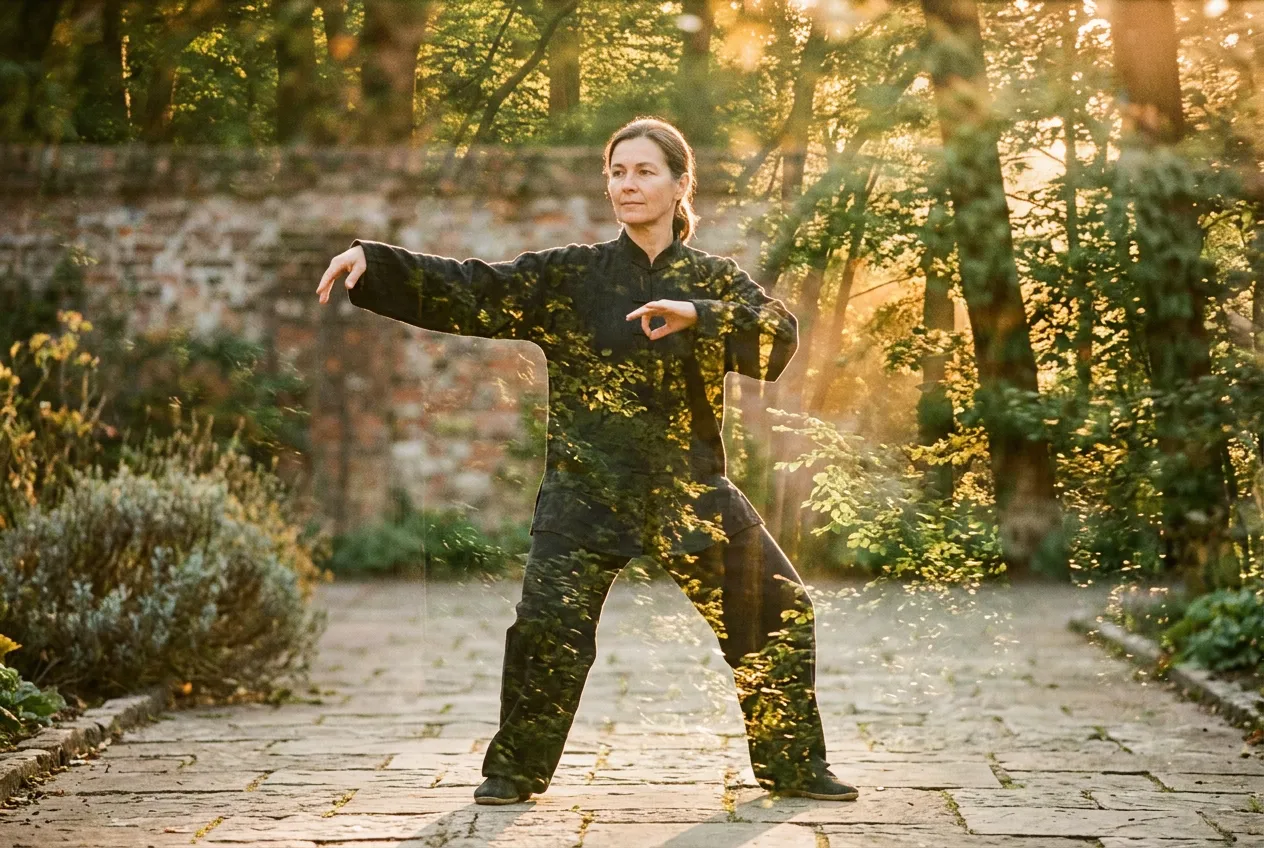 Structural Alignment: Where Your Body Stacks — tai chi practice illustration