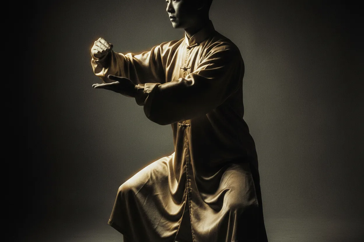 Golden Rooster Stands on One Leg — tai chi forms illustration