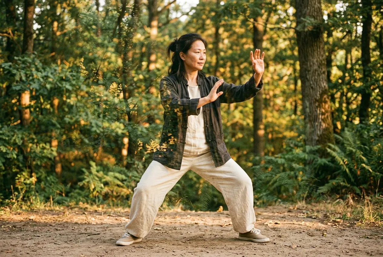 How Long to Hold — tai chi practice illustration
