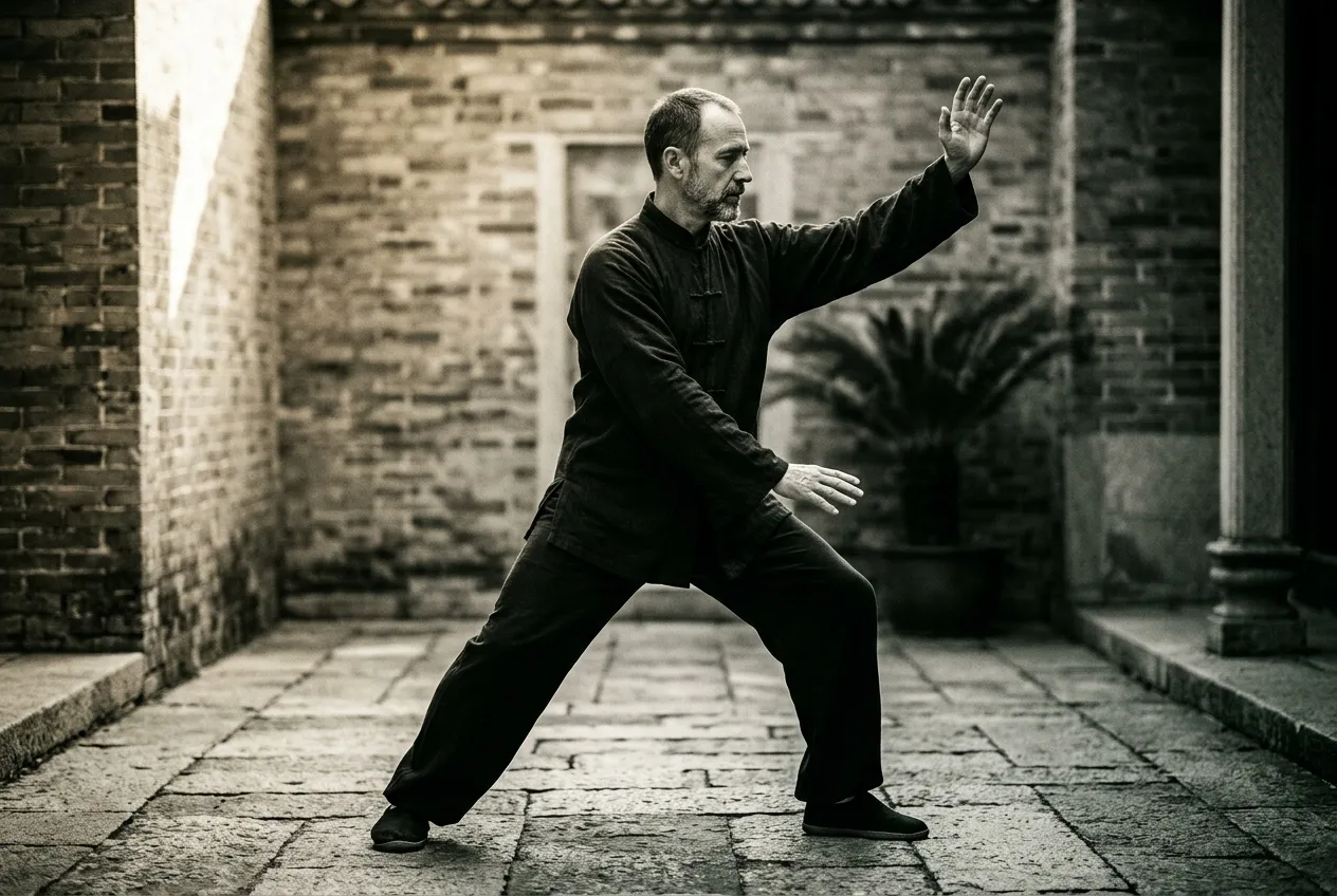 White Crane Spreads Its Wings: The Tai Chi Posture — tai chi forms illustration