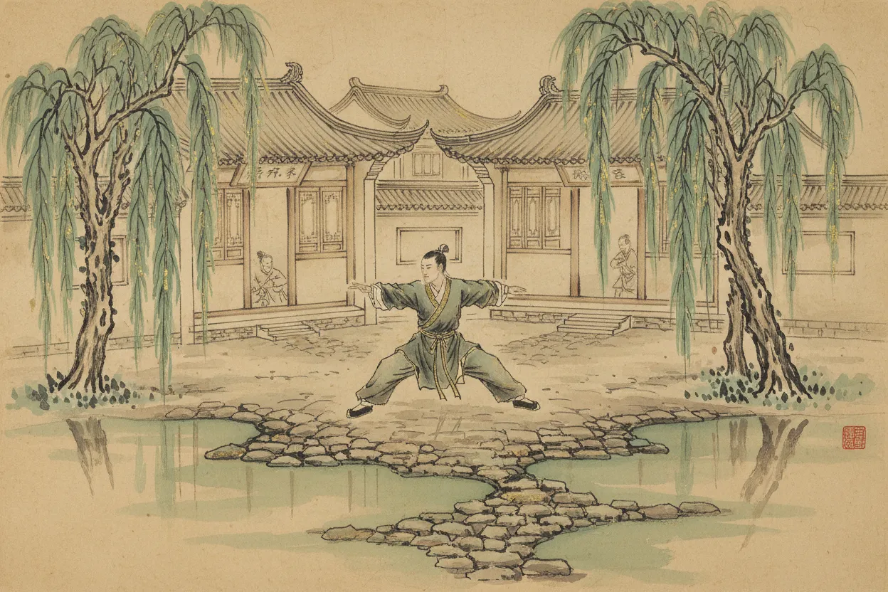 Yang Chengfu's Students: The Dispersal — tai chi history illustration